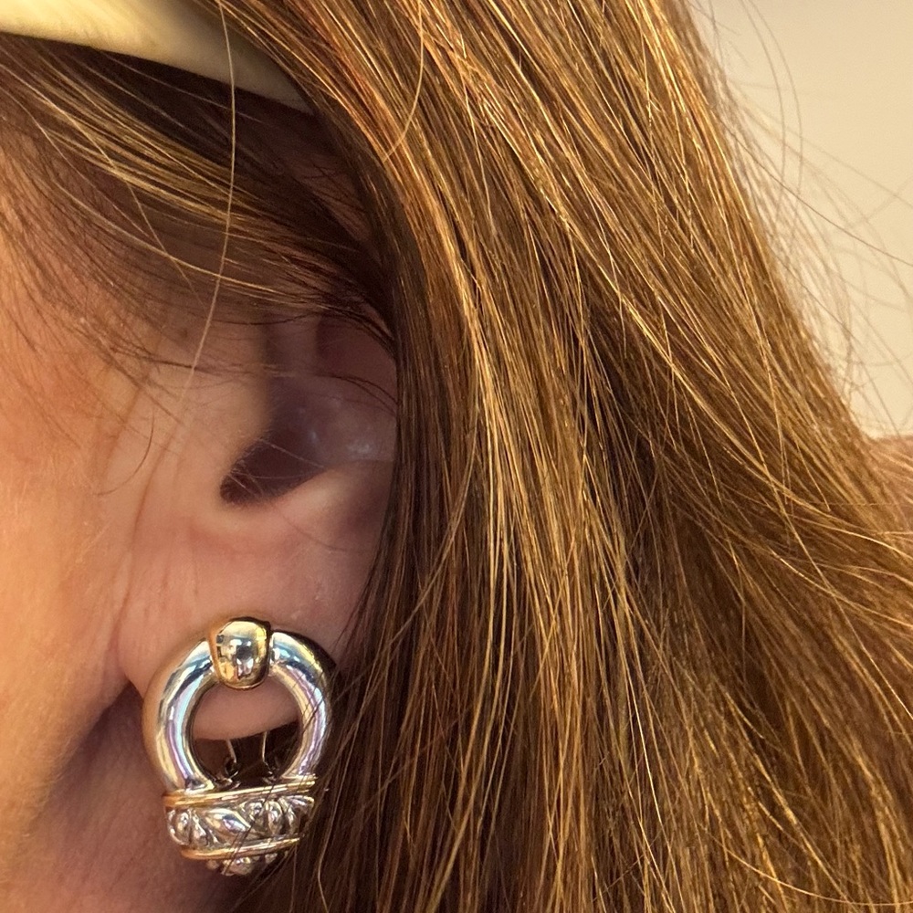 David Yurman look-a-like Gold and Silver Earrings perfect for New Year’s Eve!